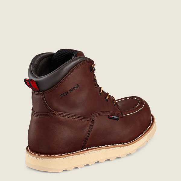 Botas de Seguridad Red Wing Hombre Marrom Oscuro - Traction Tred - 6-Inch Waterproof Toe - 437-FMOHQ